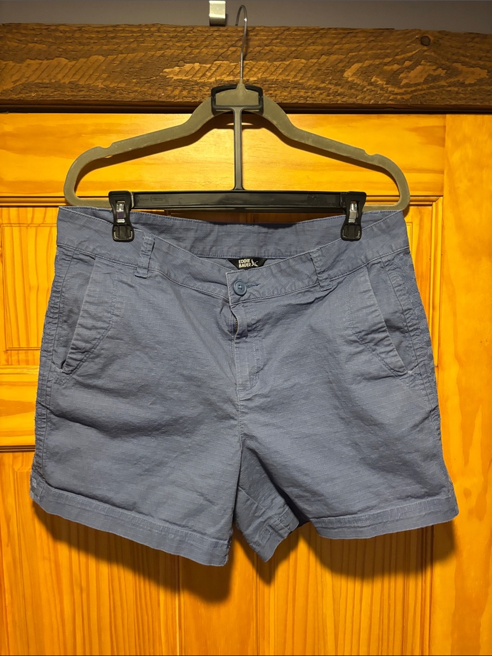 Eddie Bauer Dusty Blue Cotton Casual Women's Shorts